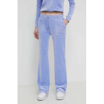 Juicy Couture pantaloni de trening din velur cu imprimeu