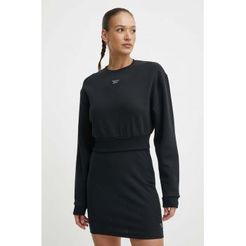 Reebok Classic bluza Wardrobe Essentials femei, culoarea negru, neted, 100075539 ieftin
