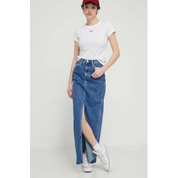 Tommy Jeans fusta jeans maxi, drept, DW0DW17673