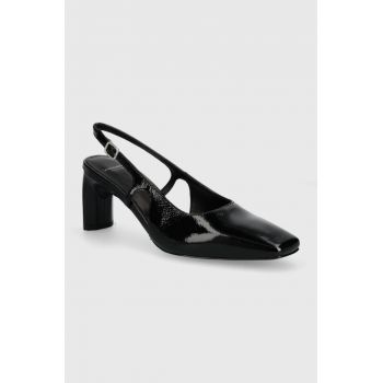 Vagabond Shoemakers pantofi de piele VENDELA culoarea negru, cu toc drept, cu toc deschis, 5723-160-20 de firma originali