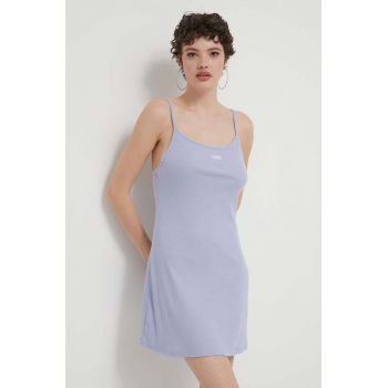 Vans rochie culoarea violet, mini, mulata