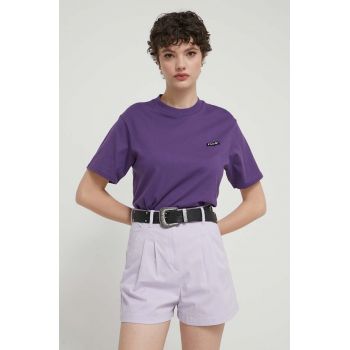Volcom tricou din bumbac femei, culoarea violet ieftin