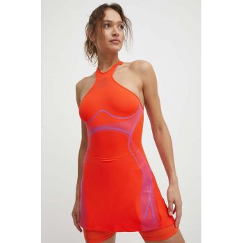 adidas by Stella McCartney rochie sport Truepace culoarea portocaliu, mini, evazati, IQ4482 de firma originala