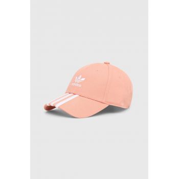 adidas Originals șapcă de baseball din bumbac culoarea portocaliu, cu imprimeu, IS4626 ieftina