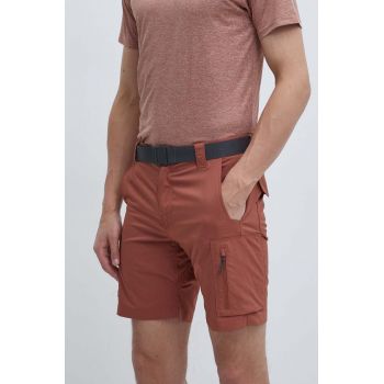 Columbia pantaloni scurți sport Silver Ridge Utility bărbați, culoarea bordo 2030744 ieftini
