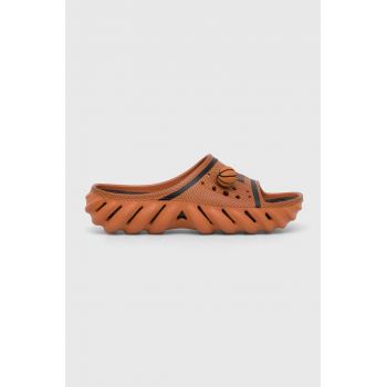 Crocs papuci NBA Echo Slide culoarea portocaliu, 209791