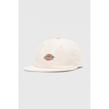 Dickies șapcă de baseball din catifea CHASE CITY CAP culoarea alb, cu imprimeu, DK0A4YPJ ieftina