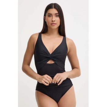 Dkny costum de baie dintr-o bucată culoarea negru, cupa usor rigidizata, DI4MS518