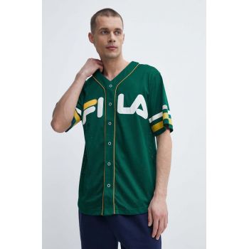 Fila tricou Lashio barbati, culoarea verde, cu imprimeu, FAM0652 de firma original