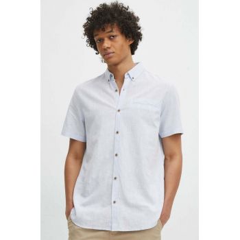 Medicine camasa de in barbati, cu guler button-down, regular ieftina