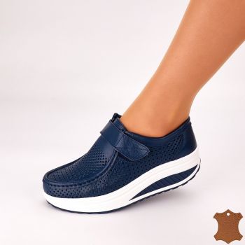 Pantofi Casual Sport Dama Bleumarin Piele Naturala Daly de firma originali