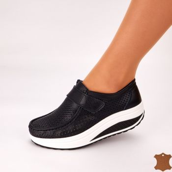 Pantofi Casual Sport Dama Negri Piele Naturala Daly de firma originali