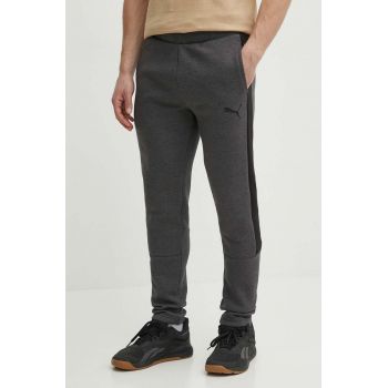 Puma pantaloni de antrenament culoarea gri, cu imprimeu 585814 ieftini