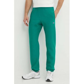 Champion pantaloni 216540 bărbați, culoarea verde, cu imprimeu 216540 de firma originali