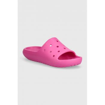 Crocs papuci CLASSIC SLIDE V culoarea roz ieftini