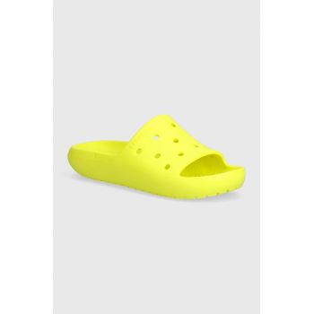 Crocs papuci CLASSIC SLIDE V culoarea verde ieftini