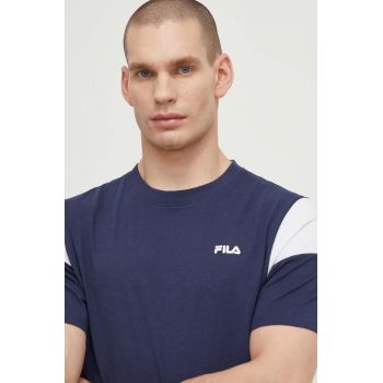 Fila tricou din bumbac Tsingoni barbati, culoarea albastru marin, modelator, FAM0629 ieftin