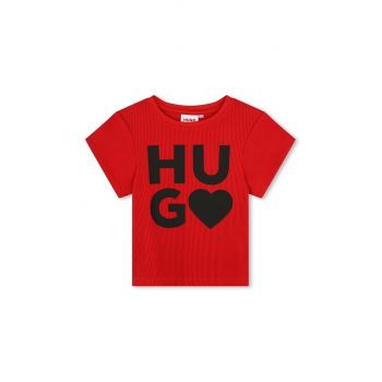HUGO tricou copii culoarea rosu de firma original