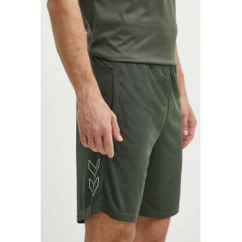 Hummel pantaloni scurți de antrenament Flex Mesh culoarea verde de firma originali
