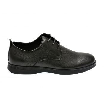 Pantofi casual OTTER negri, 2816, din piele naturala de firma originali
