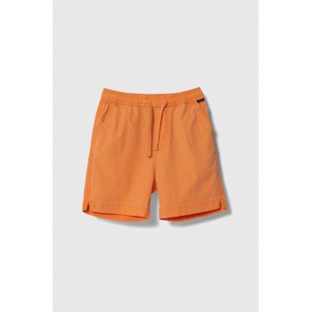 Quiksilver pantaloni scurti copii TAXER YOUTH culoarea portocaliu, talie reglabila ieftini