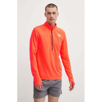 The North Face longsleeve sport Sunriser culoarea portocaliu, neted, NF0A84KRQI41