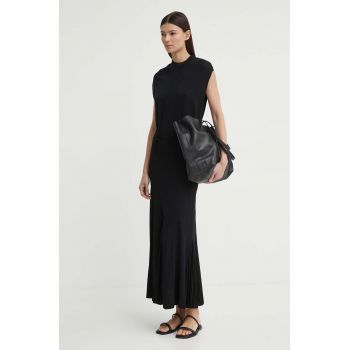 AERON rochie GULF culoarea negru, maxi, mulata, AW24RSDR501484