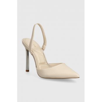 Aldo stilettos de piele Shimmy culoarea bej, 13743842.Shimmy