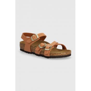 Birkenstock sandale din piele pentru copii Kumba Kids BFBC culoarea maro de firma originale