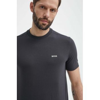 BOSS Green tricou bărbați, culoarea gri, cu imprimeu 50506373