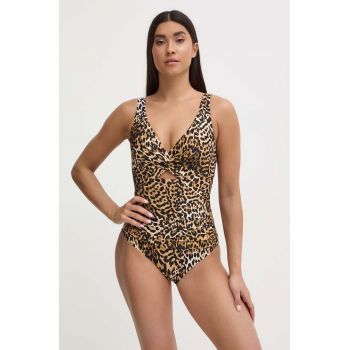 Dkny costum de baie dintr-o bucată culoarea maro, cupa usor rigidizata, DI4MS518 de firma original