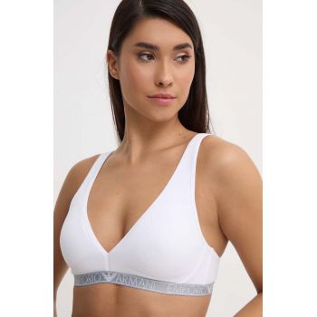 Emporio Armani Underwear sutien culoarea alb, neted, 164530 4R223