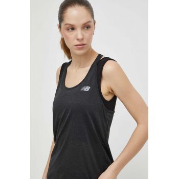 New Balance top de antrenament culoarea negru, WT41250BKH