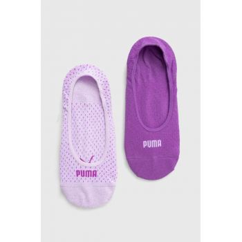 Puma șosete 2-pack femei, culoarea violet, 938383 ieftine