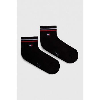 Tommy Hilfiger sosete 2-pack culoarea negru