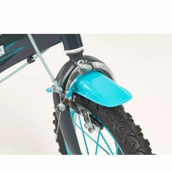 Bicicleta cu roti ajutatoare si sticluta de apa cu suport Blue Ice 16 inch la reducere