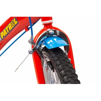 Bicicleta cu roti ajutatoare si sticluta de apa cu suport Paw Patrol Red 16 inch la reducere