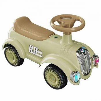 Masinuta pentru copii fara pedale ride on muzicala Oldie yellow