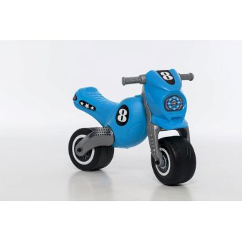 Motocicleta copii cu doua roti fara pedale Cross 8 motor albastru de firma original