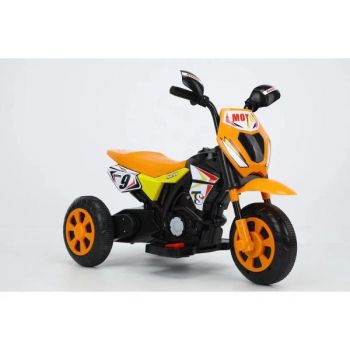 Motocicleta cu pedala electrica portocaliu ieftina