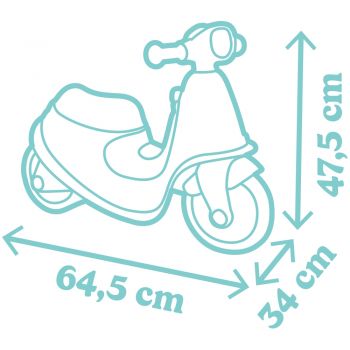 Scuter Smoby Scooter Ride-On albastru de firma original