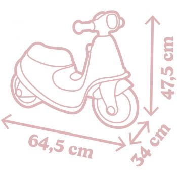 Scuter Smoby Scooter Ride-On roz de firma original