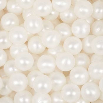 Set 200 bile Flumi din plastic colorate 7 cm alb perlat ieftina