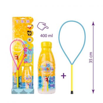 Set pentru Baloane de sapun Cerc cu lichid 400ml Tuban