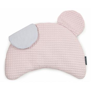 Set saculet si pernuta pentru carucior Floo for Baby Waffle Ursulet roz