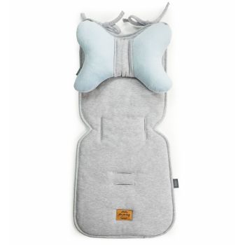 Set salteluta si pernuta pentru carucior Floo for Baby Pad Blue