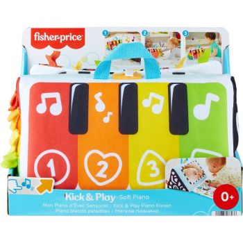Fisher-Price Kick & Play Piano Cushion, Musical Toy (Multi-Colour)