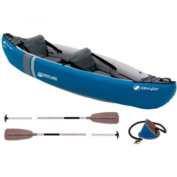 Jucarie Adventure Kayak Kit, inflatable boat (dark blue/grey, 314 x 88cm, set with paddle)