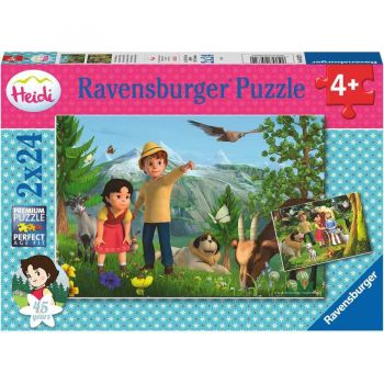 Jucarie Childrens puzzle Heidis adventure (2x 24 pieces)