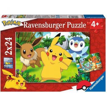 Jucarie Childrens puzzle Pikachu and his friends (2x 24 pieces)